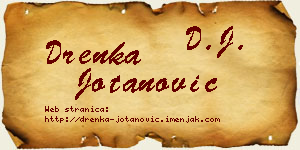 Drenka Jotanović vizit kartica